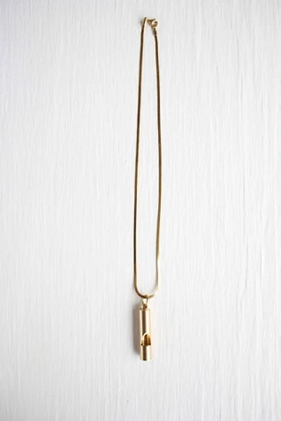 Vintage Gold Whistle Herringbone Necklace Selected By Moons + Junes Vintage