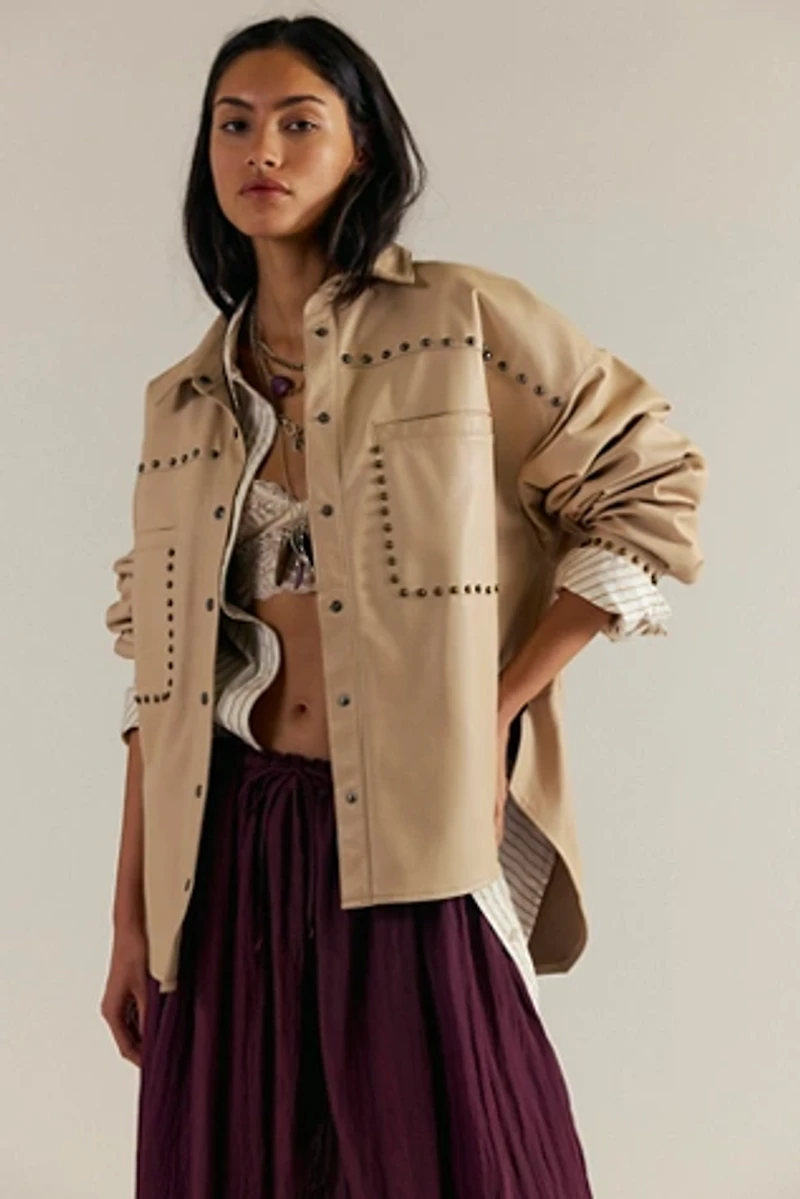 One Teaspoon Daria Leather Shacket