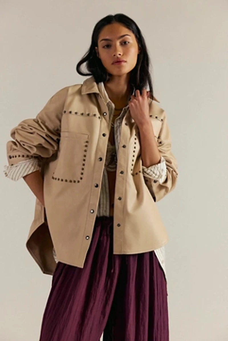 One Teaspoon Daria Leather Shacket