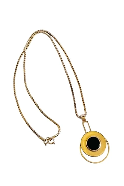 Vintage 1990's Simple Geometric pendant Necklace Selected by FernMercantile