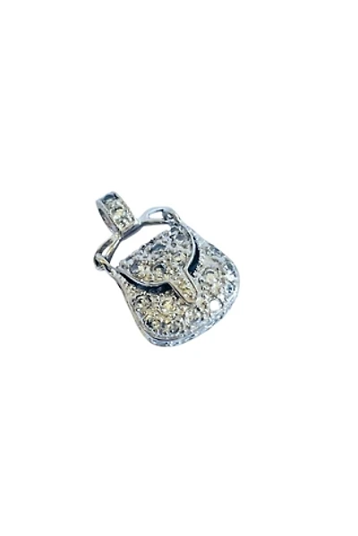 Vintage Sterling Pave Filigree Purse Charm Selected by FernMercantile