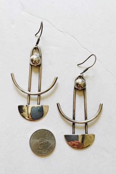 Vintage Sterling Mid Century Modern Abstract Earrings Selected by FernMercantile
