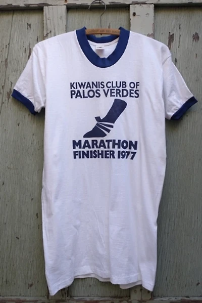 1970's Marathon Finisher Ringer Tee Selected by Garbage Soup