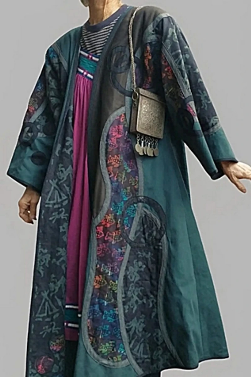 1980's Art To Wear Applique Coat Selected by Garbage Soup
