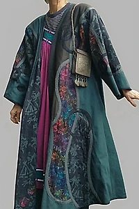 1980's Art To Wear Applique Coat Selected by Garbage Soup