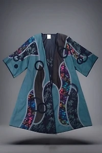 1980's Art To Wear Applique Coat Selected by Garbage Soup