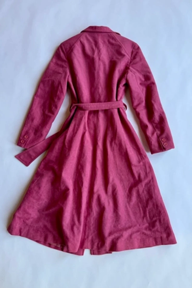 60's Pink Trench Style Coat Selected by Wax Plant