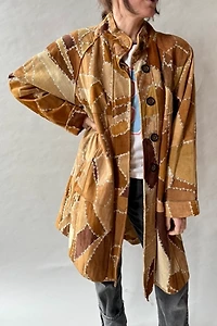 70's Suede Patchwork Coat Selected by Wax Plant