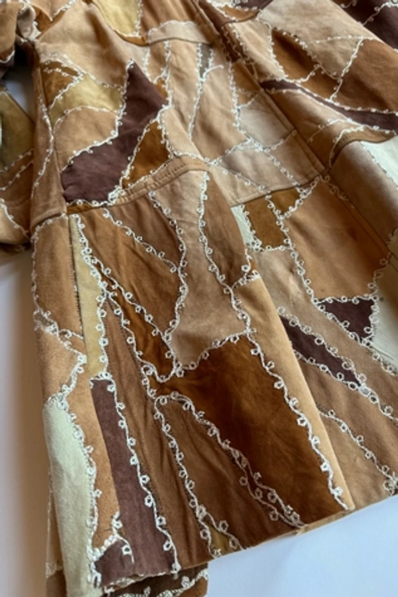 70's Suede Patchwork Coat Selected by Wax Plant