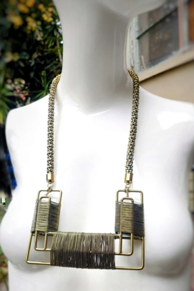 Artisan Modernist Wire Statement Necklace Selected by Garbage Soup