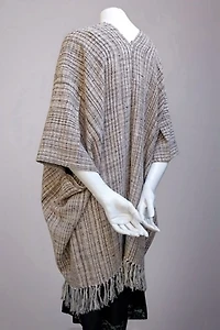 Handwoven Artisan Ruana Cape Selected by Garbage Soup