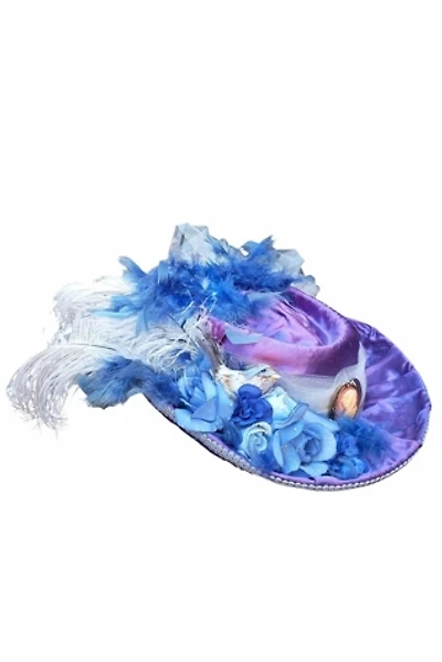Vintage Bird and Feathers Festival Hat Selected by Garbage Soup
