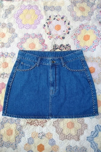 Lee Denim Vintage Studded Mini Skirt Selected by Garbage Soup