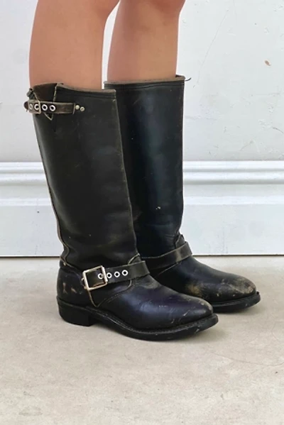 Vintage Leather Biker Boots Selected by Anna Corinna