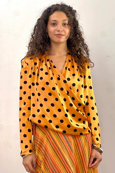 Vintage Silk Polka Dot Blouse Selected by Anna Corinna