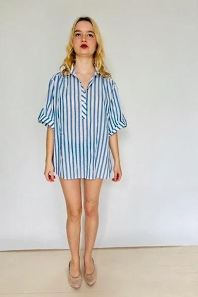 Vintage Striped Preppy Beach Cover-Up Selected by Atlantic Vintage