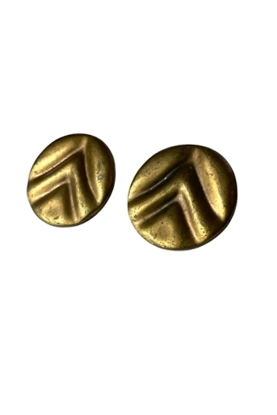Vintage Bronze Circle Earrings Selected By Ankh By Racquel