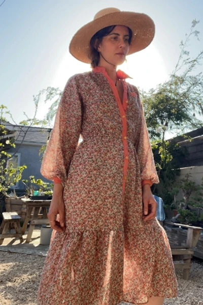 1960s Floral Prairie Dress