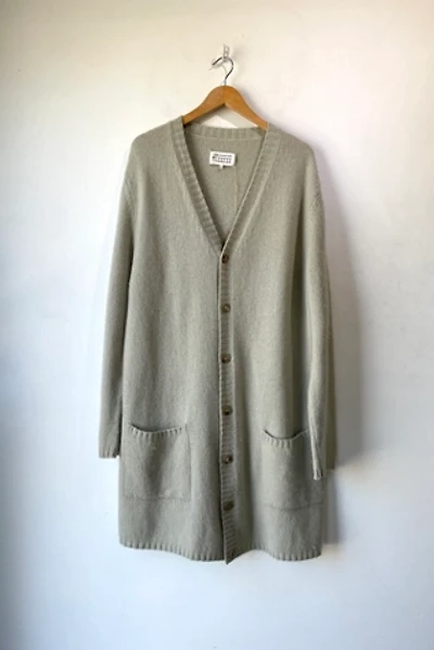 Maison Margiela Light Green-Grey Knit Wool Cardigan Selected by The Curatorial Dept.