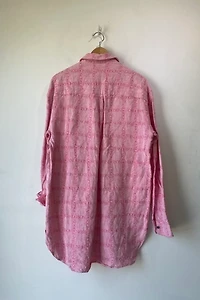 JW Anderson Pink Logo Linen Shirt Dress Selected by The Curatorial Dept.