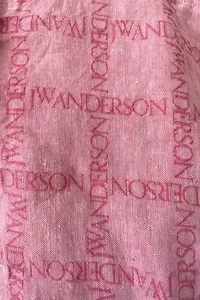 JW Anderson Pink Logo Linen Shirt Dress Selected by The Curatorial Dept.