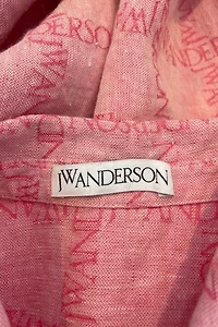 JW Anderson Pink Logo Linen Shirt Dress Selected by The Curatorial Dept.