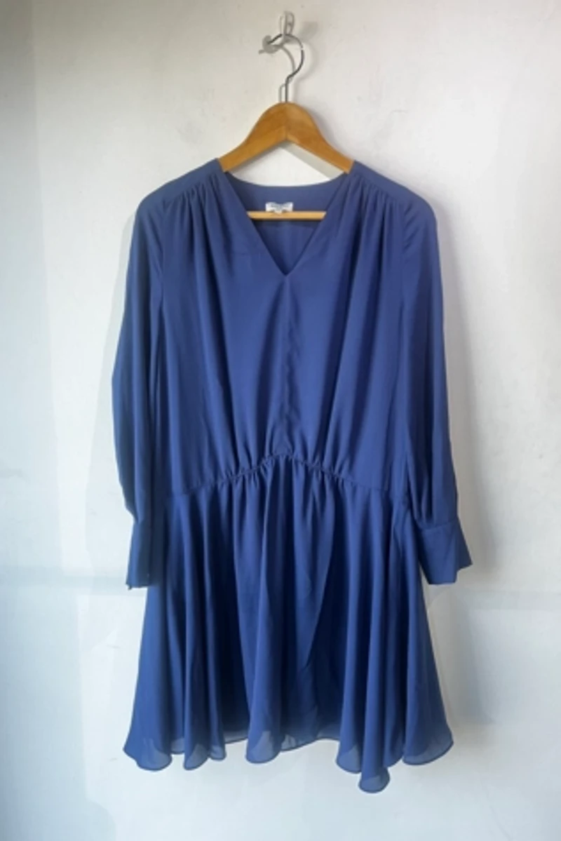 Kenzo Oversized Blue Drop Waist Dress Selected by The Curatorial Dept.
