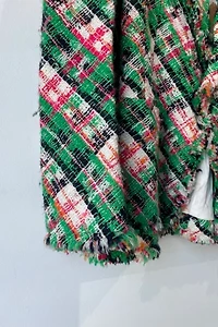 Junya Watanabe Green Red Plaid Tweed Jacket Selected by The Curatorial Dept.