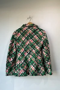 Junya Watanabe Green Red Plaid Tweed Jacket Selected by The Curatorial Dept.