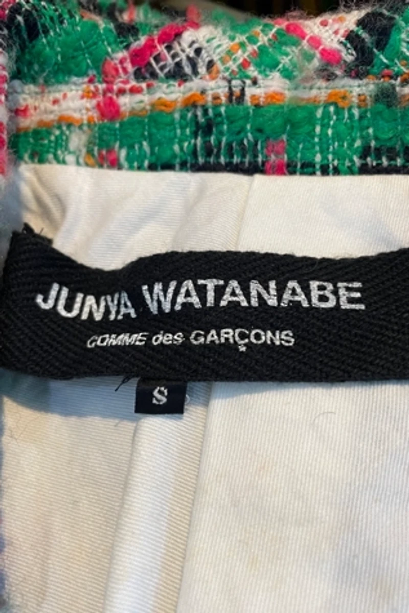 Junya Watanabe Green Red Plaid Tweed Jacket Selected by The Curatorial Dept.