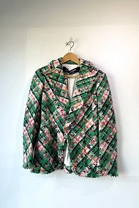 Junya Watanabe Green Red Plaid Tweed Jacket Selected by The Curatorial Dept.