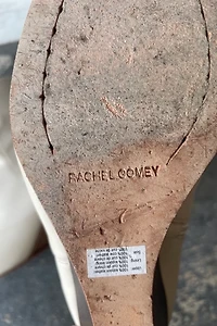 Rachel Comey White Leather Wedge Booties Size 7 Selected by The Curatorial Dept.