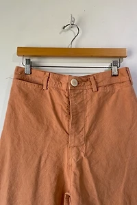 Jesse Kamm Peach Canvas Wide Leg Pants Selected by The Curatorial Dept.