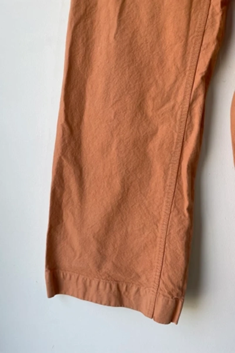 Jesse Kamm Peach Canvas Wide Leg Pants Selected by The Curatorial Dept.