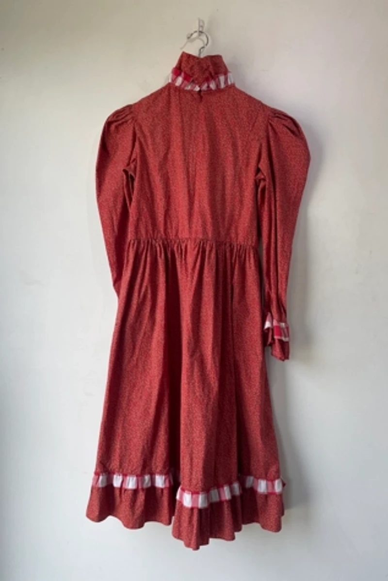 Batsheva Red Floral Ruffle Dress Selected by The Curatorial Dept.