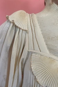 Vintage 1970s Fong Leng Silk Pleated Wedding Dress Selected by The Curatorial Dept.