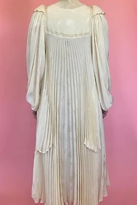 Vintage 1970s Fong Leng Silk Pleated Wedding Dress Selected by The Curatorial Dept.
