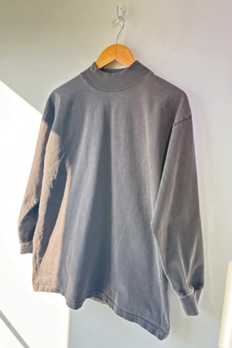 Rudy Jude Grey Mock Turtleneck Top Selected by The Curatorial Dept.