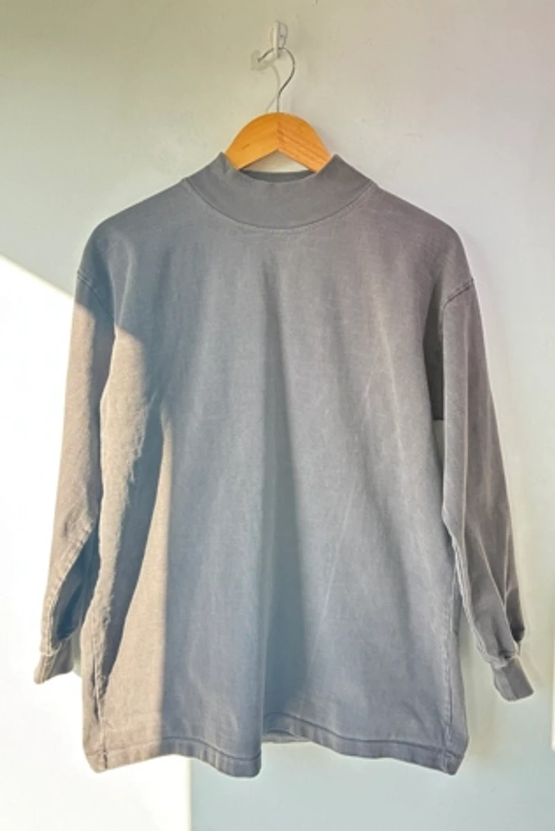 Rudy Jude Grey Mock Turtleneck Top Selected by The Curatorial Dept.