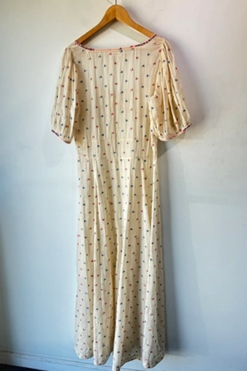 Doen Sheer White Embroidered Floral Dress Selected by The Curatorial Dept.