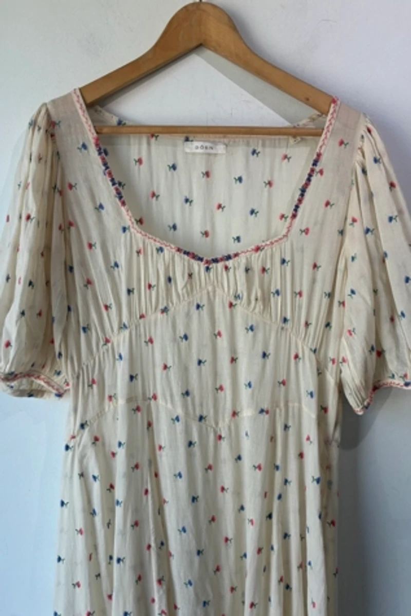 Doen Sheer White Embroidered Floral Dress Selected by The Curatorial Dept.