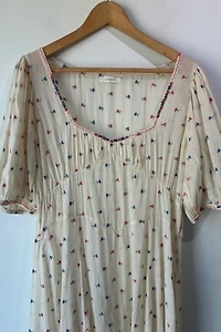 Doen Sheer White Embroidered Floral Dress Selected by The Curatorial Dept.