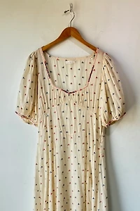 Doen Sheer White Embroidered Floral Dress Selected by The Curatorial Dept.