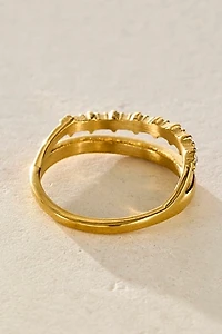 Lover's Tempo Saturn Double Ring