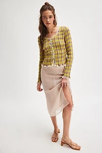 Elliot Smocked Plaid Top