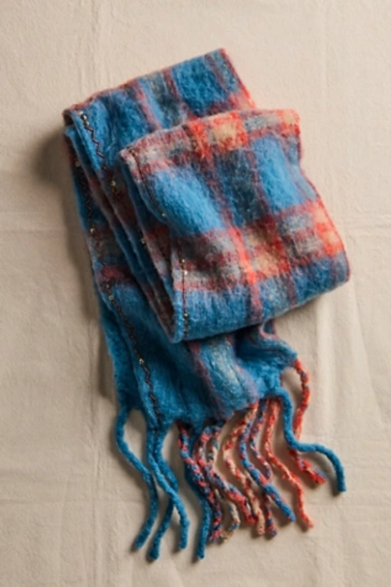 Highland Plaid Skinny Scarf