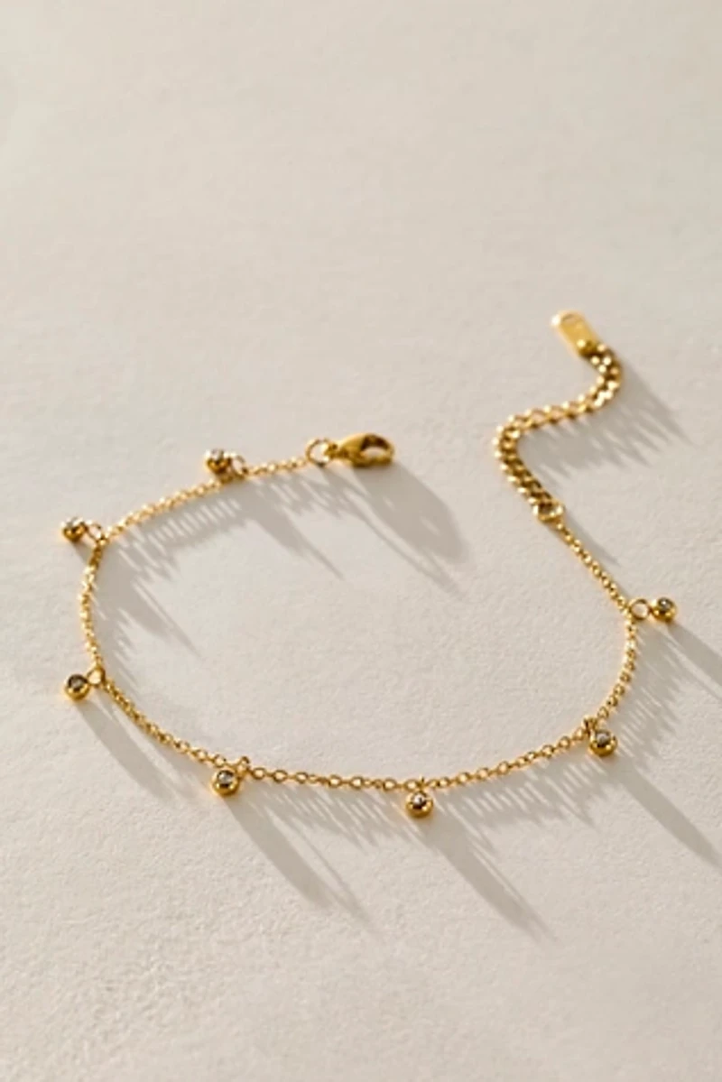 Brenda Grands Waterproof Dripping Crystal Anklet