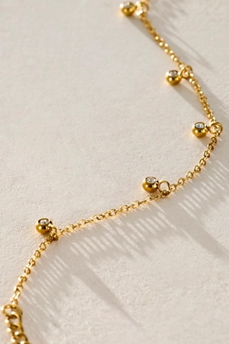 Brenda Grands Waterproof Dripping Crystal Anklet