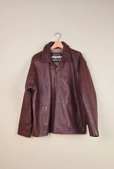 Classic Vintage Brown Leather Jacket Selected By The Igala NYC