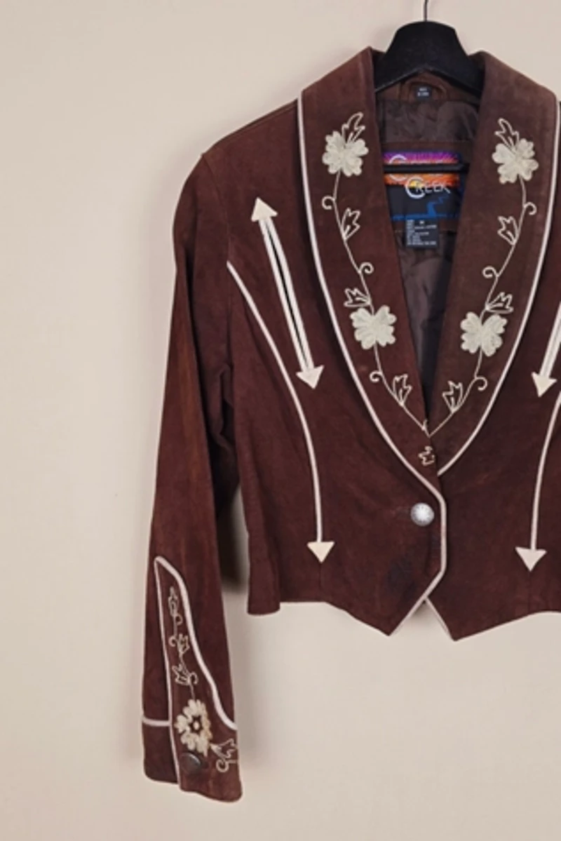 90s Western Style Cropped Leather Jacket Selected By The Igala NYC